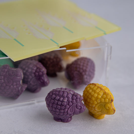 صندوق شوكولاتة حرفي من تصميم الأغنام